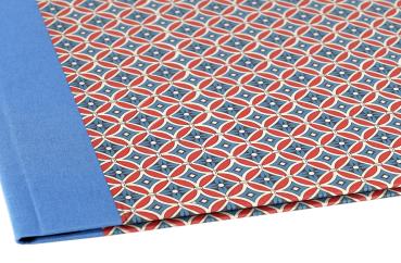 Folder blue red,"Toni", printed folder, handmade